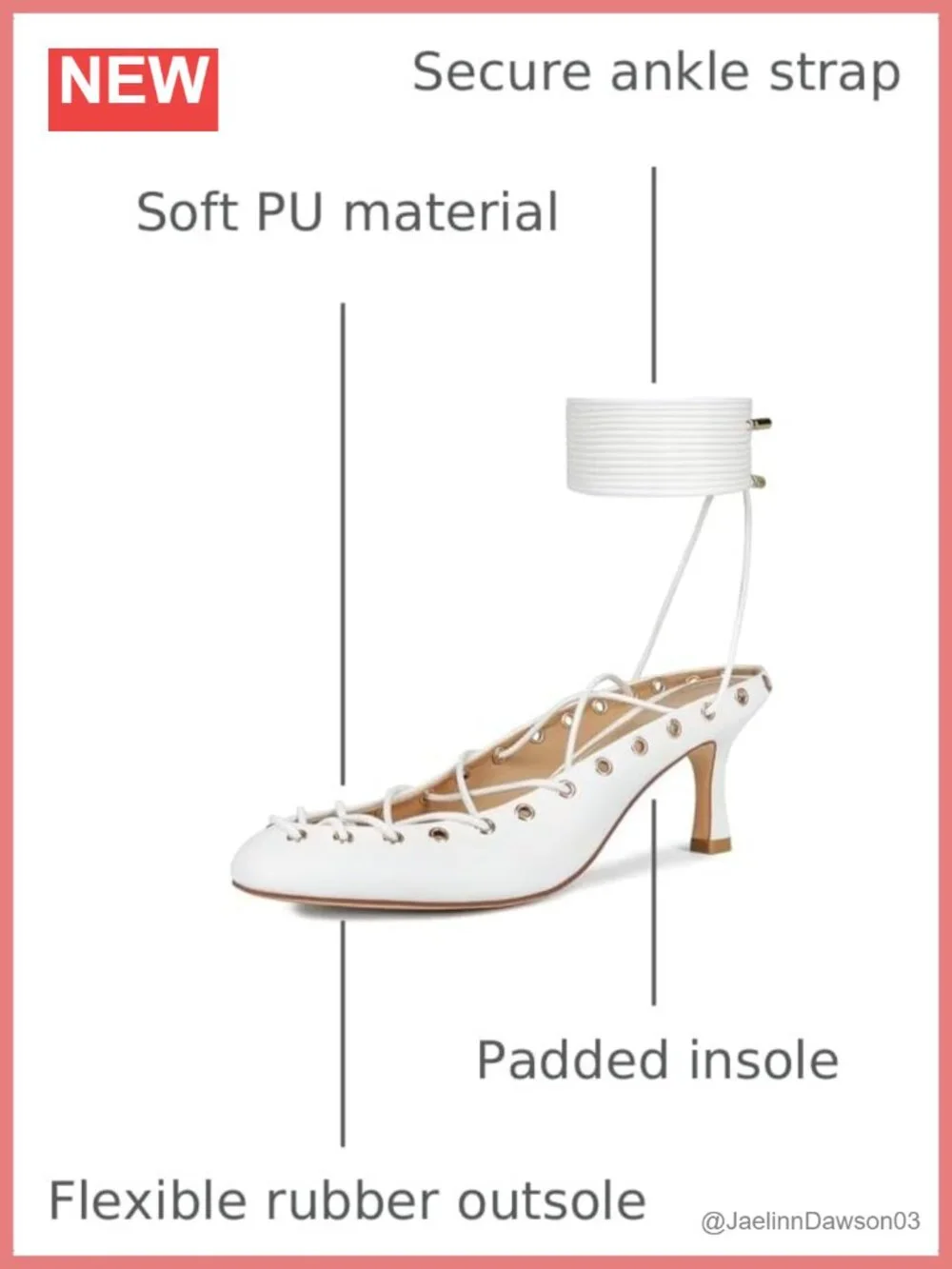 Kitten Heel Pumps - Round Toe Ankle Strap Evening Wedding Party Shoes - White